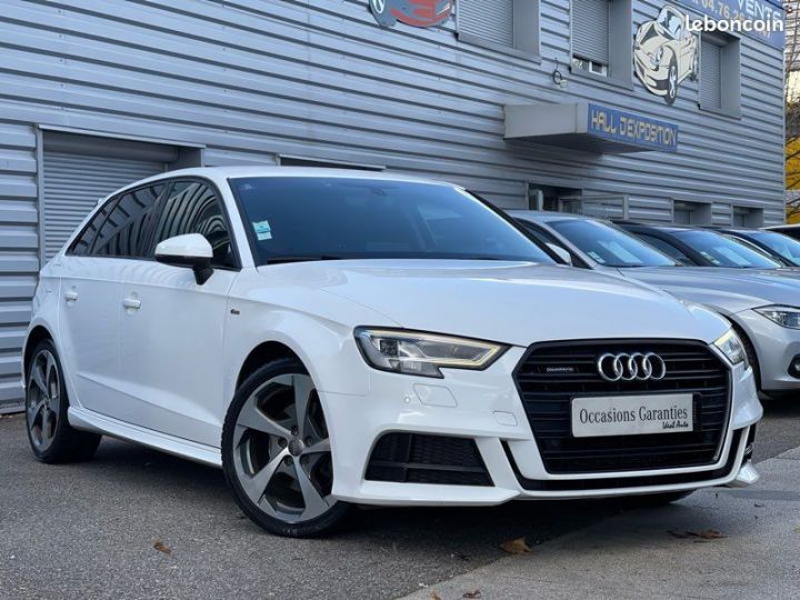 Audi A3 (2) Sportback 2.0 TDI 184ch Design Luxe Quattro S Tronic Pack Line Full LED Caméra Cockpit Blanc - 1