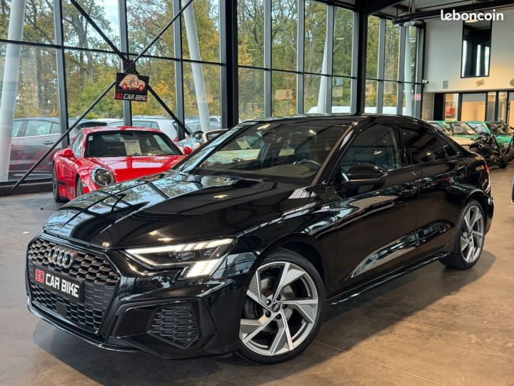 Audi A3 Berline 35 TDI 150 S LINE S-tronic Garantie 6 ans Bang & Olufsen Apple carplay régulateur adaptatif 469-mois Noir - 1