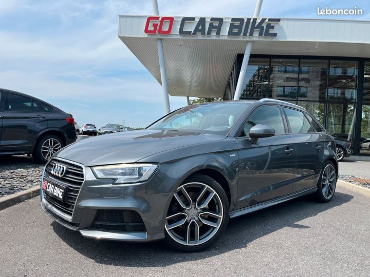 Audi A3 Sportback S-Line 35 TDI 150 S-Tronic Garantie 6 ans Keyless GPS Xenon Virtual Attelage 18P 395-mois Gris - 1