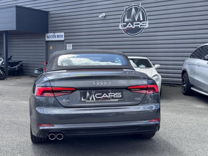 Audi A5 Cabriolet 2.0 TDI - 190 - BV S-Tronic 2017 CABRIOLET S line PHASE 1 GRIS FONCE - 6