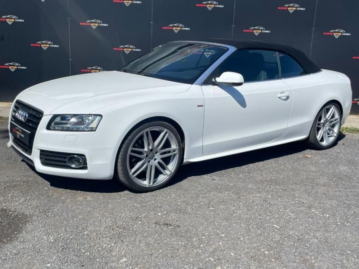 Audi A5 Cabriolet 3.0 TDI 240ch Quattro S line tronic Blanc - 2