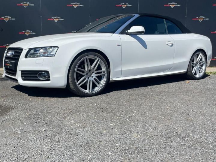 Audi A5 Cabriolet 3.0 TDI 240ch Quattro S line tronic Blanc - 4