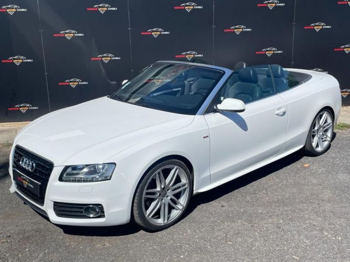 Audi A5 Cabriolet 3.0 TDI 240ch Quattro S line tronic Blanc - 5