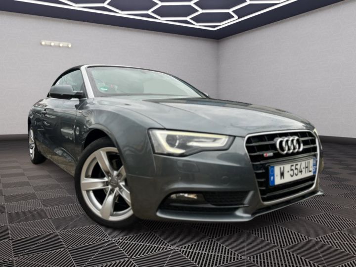 Audi A5 CABRIOLET *Quattro 2.0TDI 177CH *XENON*GPS*CUIR Gris - 2