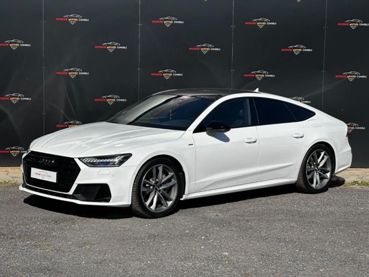 Audi A7 Sportback 50 TFSI e 299ch Quattro Sline Blanc - 2