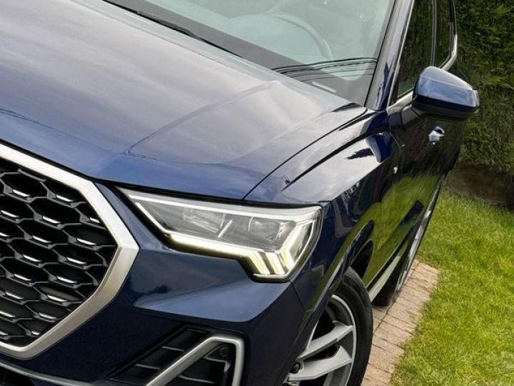 Audi Q3 Sportback 35 tfsi 150 Stronic S-line Sline 07-2021 Org France 47000kms Phares LED Jantes 19 Toit ouvrant Caméra Sièges chauffants Smartphone interface ... Bleu - 3