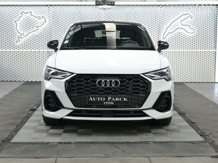 Audi Q3 Sportback NEW HYBRID 45TFSI e 245 S LINE 1° MAIN FRANCAIS TVA RECUPERABLE GPS 16-9 XENON CAMERA DE RECUL VOLANT MEPLAT HAYON ELECTRIQUE PACK BLACK JA19 ECLAIRAG Blanc - 2