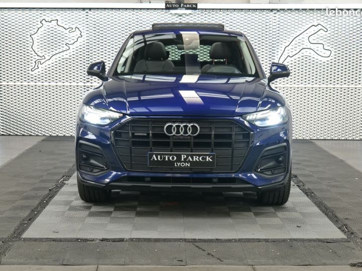 Audi Q5 Sportback New 40 tdi 204ch quattro avus 1° main francais tva recuperable gps 16-9 virtual cockpit bang&olufsen camera 360° key less go sieges chauffants toit ou Bleu - 2