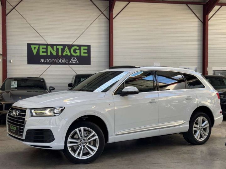 Audi Q7 3.0 V6 TDI Clean Diesel 272 Bva Quattro 7pl S Line Blanc - 1