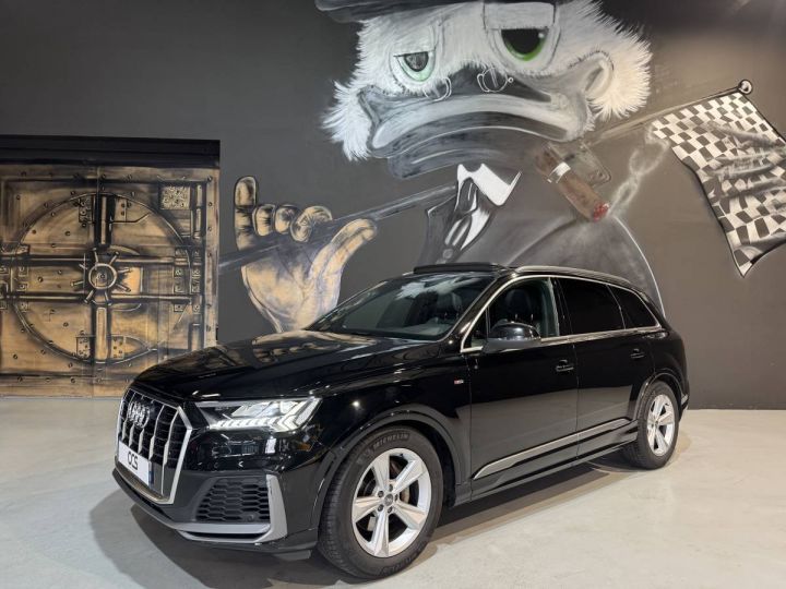 Audi Q7 50 TDI 286ch quattro Tiptronic8 S Line Toit ouvrant Noir - 1