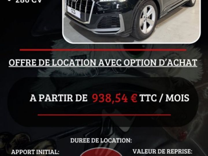 Audi Q7 50 TDI 286ch quattro Tiptronic8 S Line Toit ouvrant Noir - 20