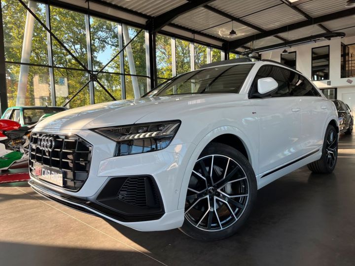 Audi Q8 50 TDI 286 CH Tiptronic 8 quattro S line TO Suspension Pneumatique Caméra 360 GRANTIE 6 ANS 699-mois Blanc - 1