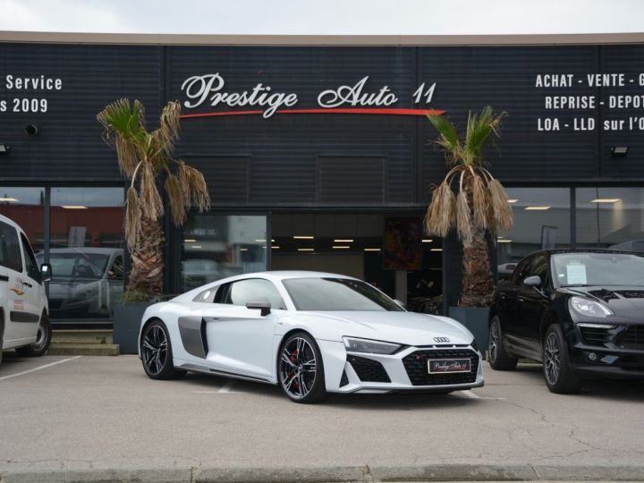 Audi R8 620 CV V10 Performance LOA 1 299 Euros Par mois Sièges Recaro Carbon Interieur et Moteur Gris Suzuka Co2 Payé Gris - 1