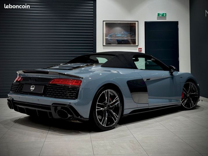 Audi R8 Spyder II PERFORMANCE 5.2 FSI V10 620 Ch QUATTRO S-TRONIC 7 GRIS KEMORA PACK CARBONE FEU LASER MATRIX CÉRAMIQUE B&O SIÈGE RECARO DESIGN EXCLUSIF 24.500KMS FU Gris - 3