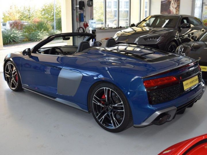 Audi R8 Spyder V10 5.2L 620 Performance Pack Sport B&O Carbon JA 20 Céramic Garantie 12 mois Prémium Bleu Ascari - 8