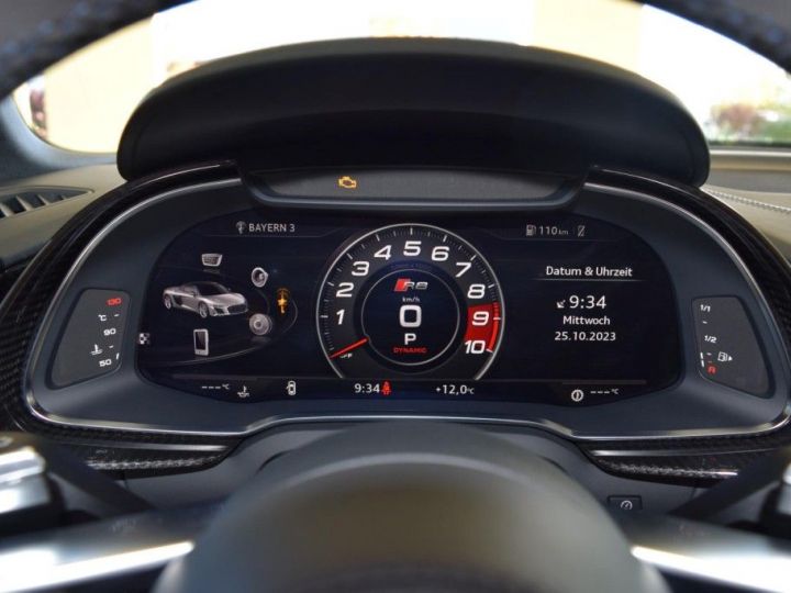 Audi R8 Spyder V10 5.2L 620 Performance Pack Sport B&O Carbon JA 20 Céramic Garantie 12 mois Prémium Bleu Ascari - 15