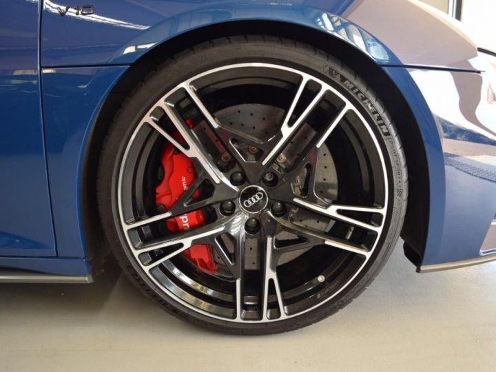 Audi R8 Spyder V10 5.2L 620 Performance Pack Sport B&O Carbon JA 20 Céramic Garantie 12 mois Prémium Bleu Ascari - 21