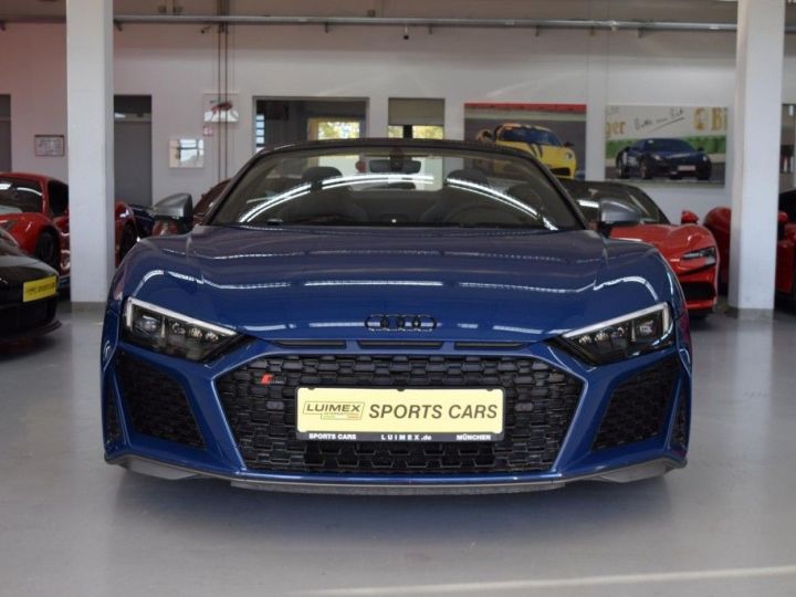 Audi R8 Spyder V10 5.2L 620 Performance Pack Sport B&O Carbon JA 20 Céramic Garantie 12 mois Prémium Bleu Ascari - 24