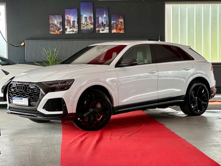 Audi RS Q8 RS Q8 V8 4.0 600 Dynamic+ACC 3xCarbon  HeadUp B&O JA23 1èreM Garantie Prémium 12 mois Blanche - 1