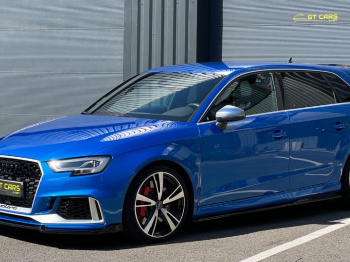 Audi RS3 Audi RS3 - LOA 554 euros par mois - peinture cristal - échappement sport - MALUS payé BLEU - 3