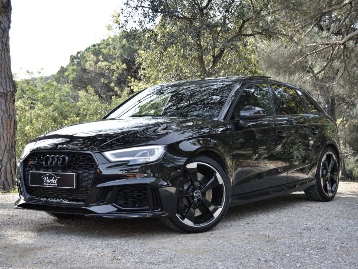 Audi RS3 MAGNIFIQUE AUDI RS3 SPORTBACK 8V2 QUATTRO 2.5 TFSI 400ch S-TRONIC + DE 18K D'OPTIONS PACK RS 280 Km/h FULL BLACK BLACK SIEGES RS 19 TOIT PANO B&O ECH Noir Metal - 4