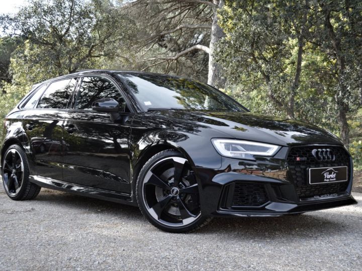 Audi RS3 MAGNIFIQUE AUDI RS3 SPORTBACK 8V2 QUATTRO 2.5 TFSI 400ch S-TRONIC + DE 18K D'OPTIONS PACK RS 280 Km/h FULL BLACK BLACK SIEGES RS 19 TOIT PANO B&O ECH Noir Metal - 1