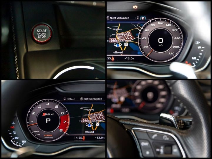 Audi RS4 2.9 TFSI  450 Q./MATRIX/ALLBLACK/ACC/HEAD UP / 360° / Garantie 12 mois Prémium Noire - 36