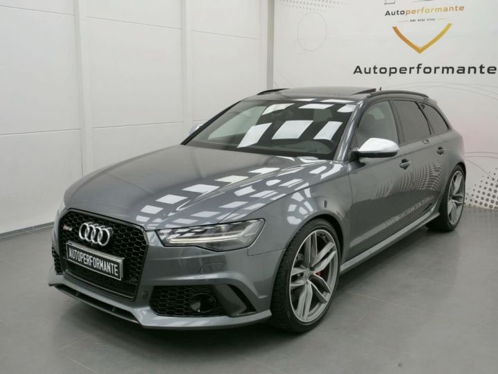 Audi RS6 Avant 4.0 TFSI V8 Quattro Tip Tronic - Toit Panoramique En Verre Ouvrant - Q HuD Milltek - Caméra Surround 360° Gris Métallisée - 1