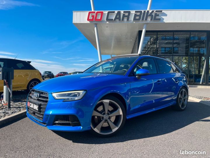 Audi S3 Sportback 50 TFSI 300ch quattro S tronic 7 Garantie 6 ans TO Baquets B&O Virtual Keyless LED ACC 19P 619-mois Bleu - 1