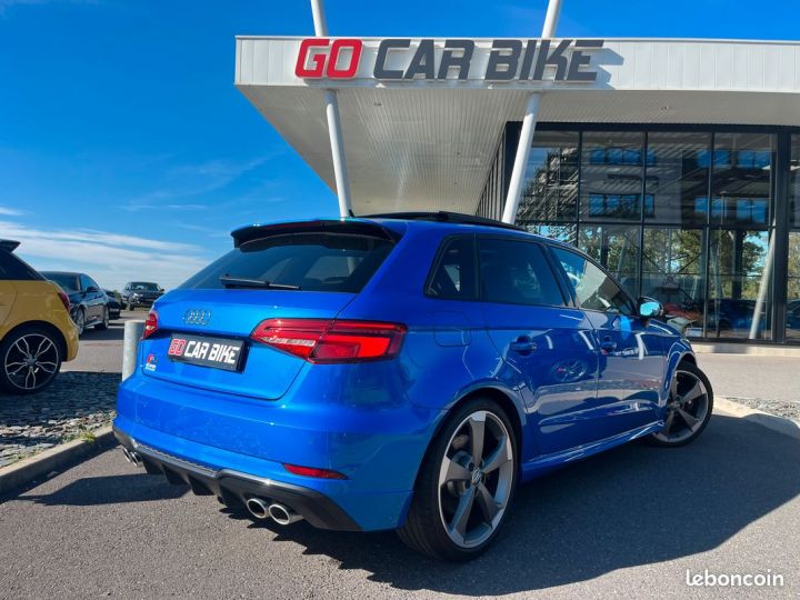 Audi S3 Sportback 50 TFSI 300ch quattro S tronic 7 Garantie 6 ans TO Baquets B&O Virtual Keyless LED ACC 19P 619-mois Bleu - 2