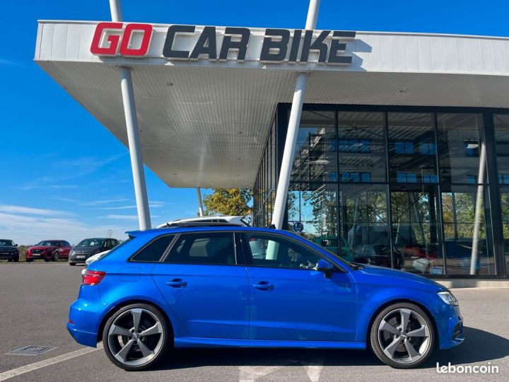 Audi S3 Sportback 50 TFSI 300ch quattro S tronic 7 Garantie 6 ans TO Baquets B&O Virtual Keyless LED ACC 19P 619-mois Bleu - 5