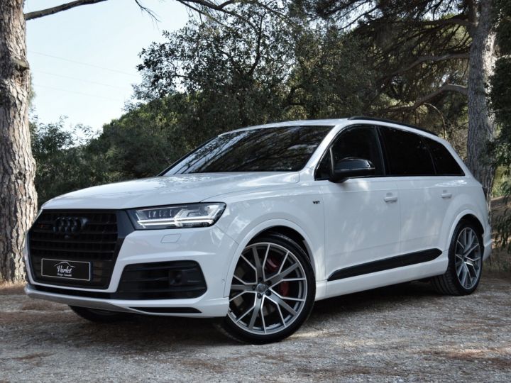 Audi SQ7 EXCEPTIONNEL AUDI SQ7 4M 4.0 V8 TDI 435ch BVA8 2EME MAIN 7 PLACES + DE 57Ke D'OPTIONS MATRIX SIEGES S DIAMANT FULL CUIR 22 B&O 3D ECHAP. SPORT TVA RE Blanc Glacier Metal - 3