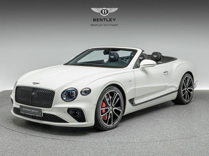 Bentley Continental GTC V8 4.0 S 549 BLACKLINE Mulliner B&O 1èreM Entretien Certified by Bentley, Blanc Glacier Sièges Massants Et Ventilés Garantie 12 Mois Prémium Blanc Glacier - 1