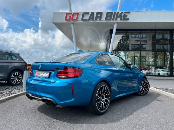 BMW M2 410ch Compétition MALUS INCLUS Pack Black Harman Kardon Sièges Baquets Echappement sport 19P Garantie 6 ans 639-mois Bleu - 2