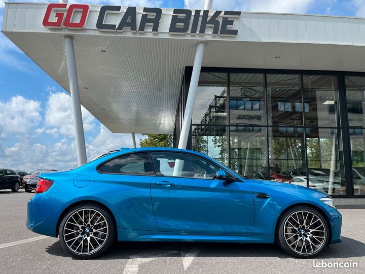 BMW M2 410ch Compétition MALUS INCLUS Pack Black Harman Kardon Sièges Baquets Echappement sport 19P Garantie 6 ans 639-mois Bleu - 3