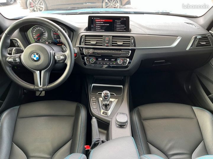 BMW M2 410ch Compétition MALUS INCLUS Pack Black Harman Kardon Sièges Baquets Echappement sport 19P Garantie 6 ans 639-mois Bleu - 5