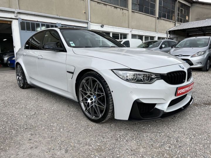 BMW M3 (F80) 3.0 450CH PACK COMPETITION M DKG / FULL CARBONE 14000 EUROS D OPTION / Blanc - 3