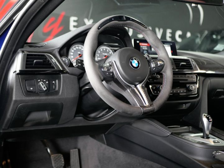 BMW M4 DKG7 Pack Compétition - V/Max 280 Km/h - Pack Carbone Extérieur Et Intérieur - Volant M Perf. Alcantara/Carbone, HiFi Harman-Kardon - Gar. Premium 12  Bleu San Marino - 11