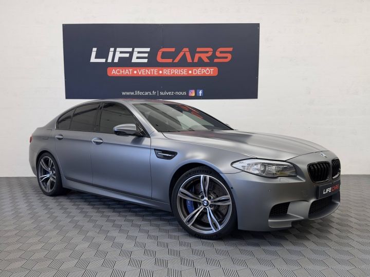 BMW M5 F10 560ch Frozen Grey 2014 2ème main entretien complet française kilométrage garantie GRIS - 5