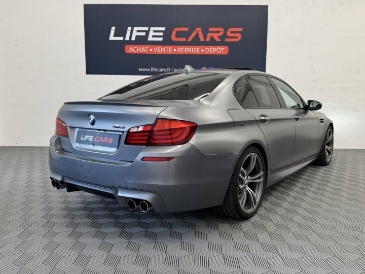 BMW M5 F10 560ch Frozen Grey 2014 2ème main entretien complet française kilométrage garantie GRIS - 10