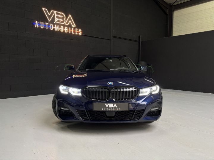 BMW Série 3 Touring (7) 318d 150ch M Sport BVA8 Bleu - 3