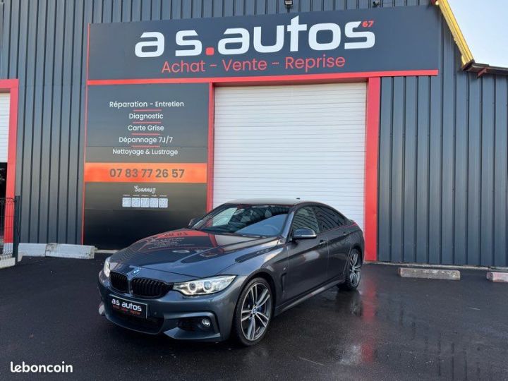 BMW Série 4 Gran Coupe (F36) Pack M sport plus Coupé 430d 3.0 d 24V 258 cv Boîte auto siège chauffant Apple car play cuir regulateur gps reprise Gris - 1