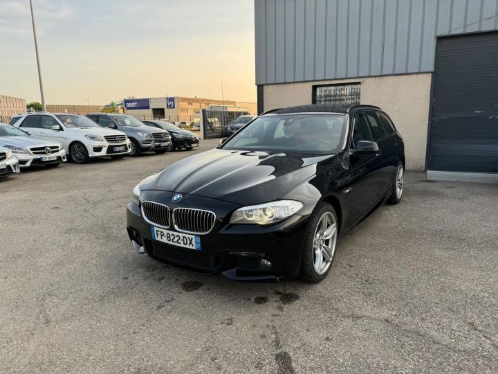 BMW Série 5 serie 525d 218 ch m sport- toit pano -siege chauffand -camera- xenon-ecran tete haute Noir - 2