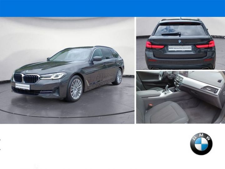 BMW Série 5 Touring BMW 530d 286Ch Touring Attelage Alarme Caméra / 14 Gris Métallisé - 1