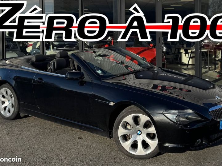 BMW Série 6 650i 4.8 i V8 E64 Cabriolet 367cv Boîte auto Noir - 1