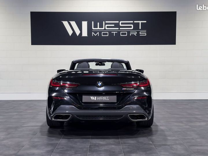 BMW Série 8 M850i Cabriolet V8 4.4 530 – Française Châssis Adaptatif Cristal Harman Kardon 866EMOIS Noir - 5