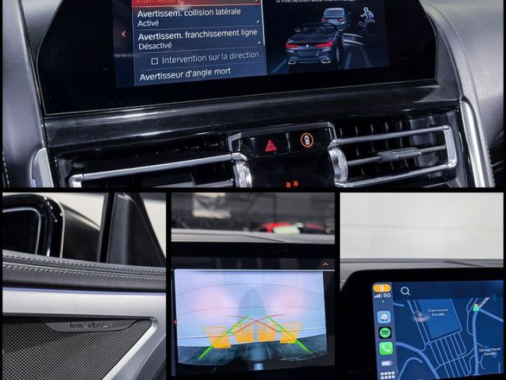 BMW Série 8 M850i Cabriolet V8 4.4 530 – Française Châssis Adaptatif Cristal Harman Kardon 866EMOIS Noir - 10