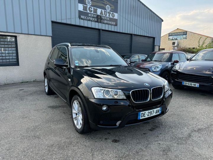 BMW X3 f25 xdrive 20d 184 ch exclusive steptronic ba toit pano- cuir sieges electrique -camera -xenon Noir - 1