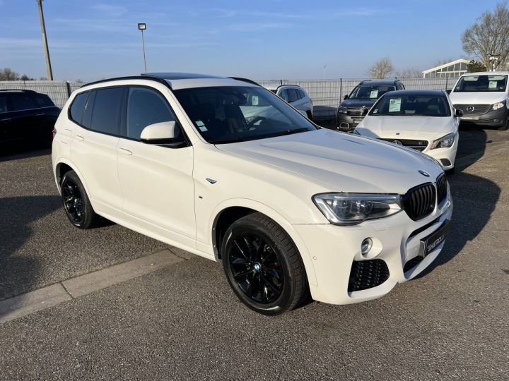 BMW X3 III (G01) 2.0 xDrive20dA 190ch BVA M Sport GPS Caméra360° ToitPano BLANC - 2