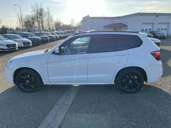 BMW X3 III (G01) 2.0 xDrive20dA 190ch BVA M Sport GPS Caméra360° ToitPano BLANC - 8